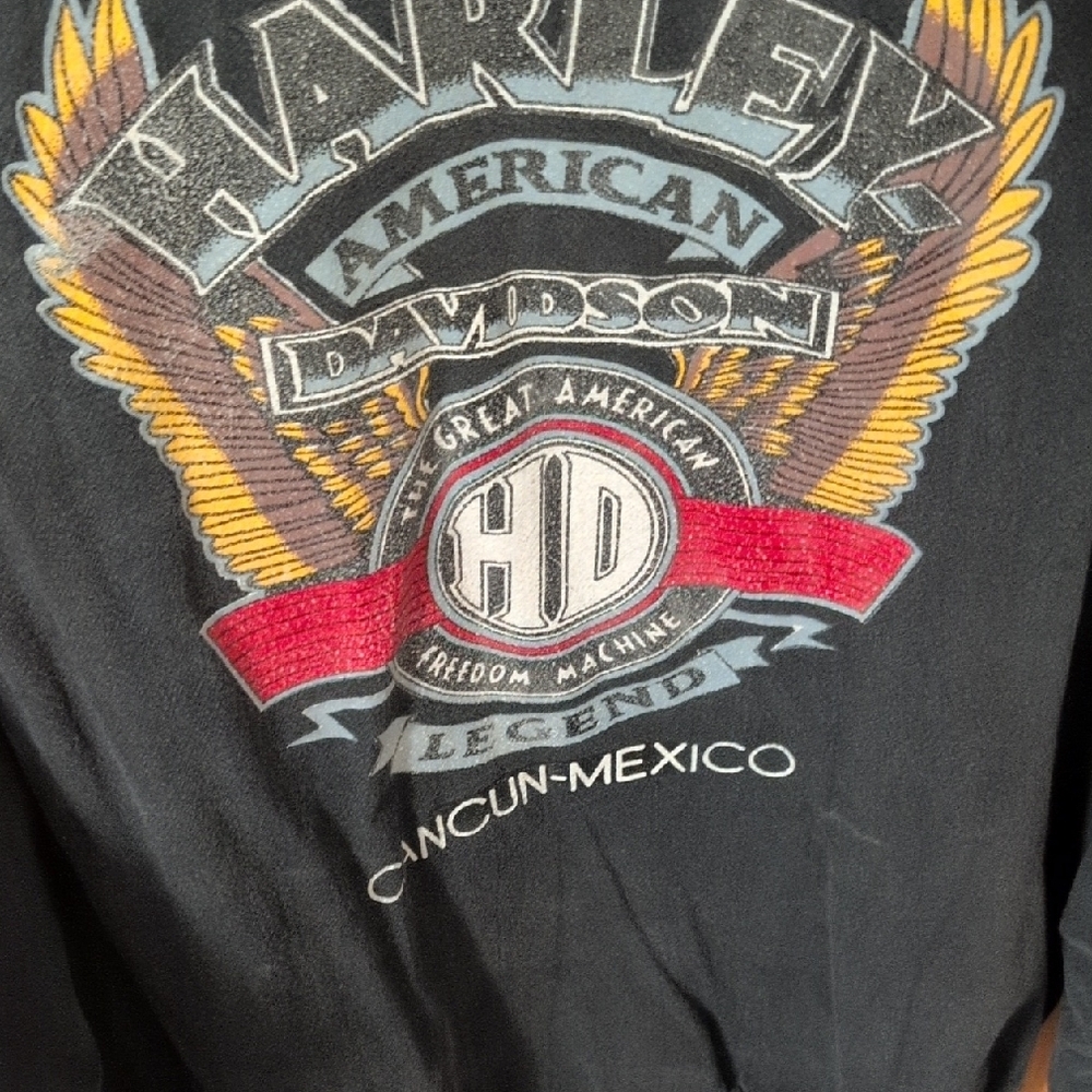Harley-Davidson Black and Gold Bomber Jacket - Picture 3 of 3